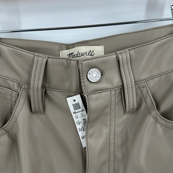 Madewell The Perfect Vintage Straight Jean: Faux Leather Edition 27 NWT - Picture 6 of 9